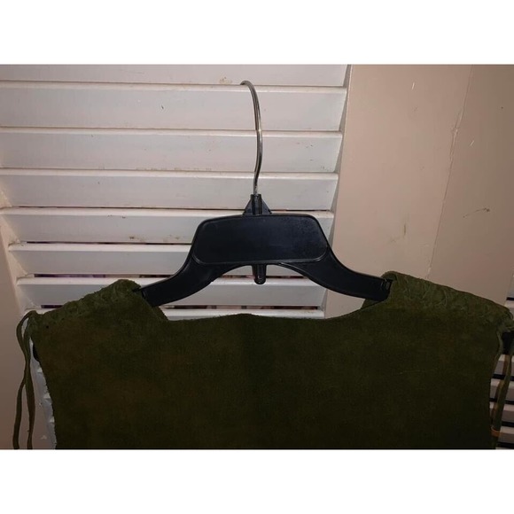 Vintage/ Retro / Groovy Handmade Leather Vest With Fringe , Concho’s & Beads - Picture 9 of 16